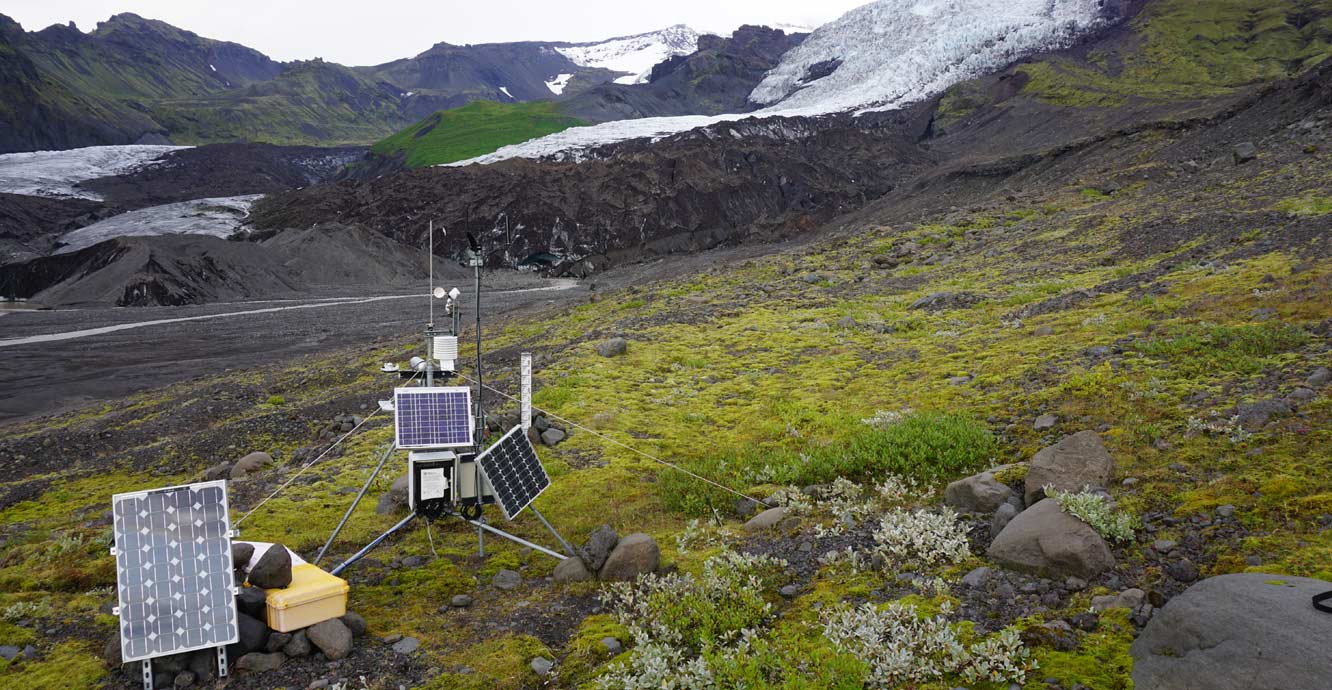 Virkisjökull Glacier Observatory weather station data and daily images