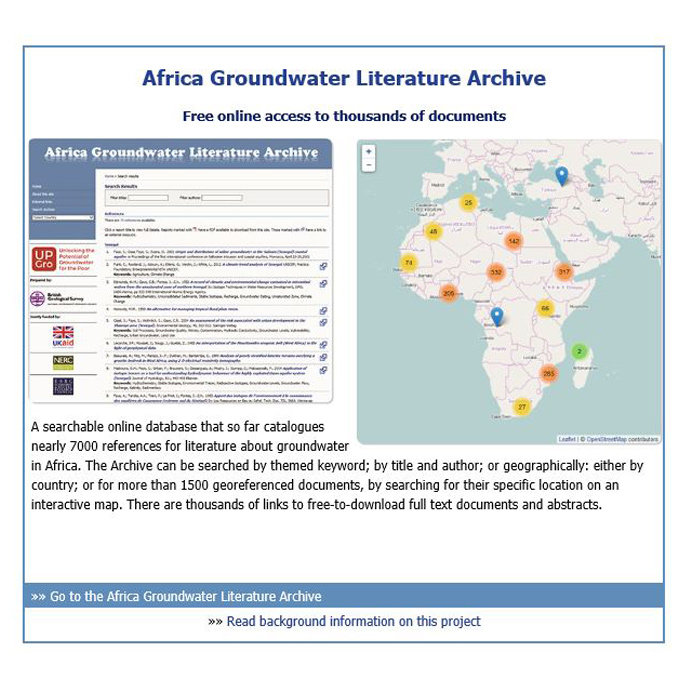 Africa groundwater literature archive