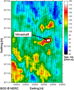 CRI image of a mineshaft.