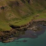 Raised beach in Canna, North West Scotland.