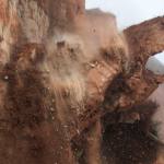 Rock fall landslide at Pennington Point, Sidmouth