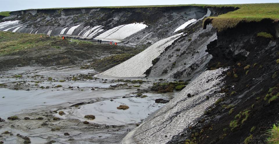 Thawing permafrost in Herschel Island, 2013. Source: Boris Radosavljevic.