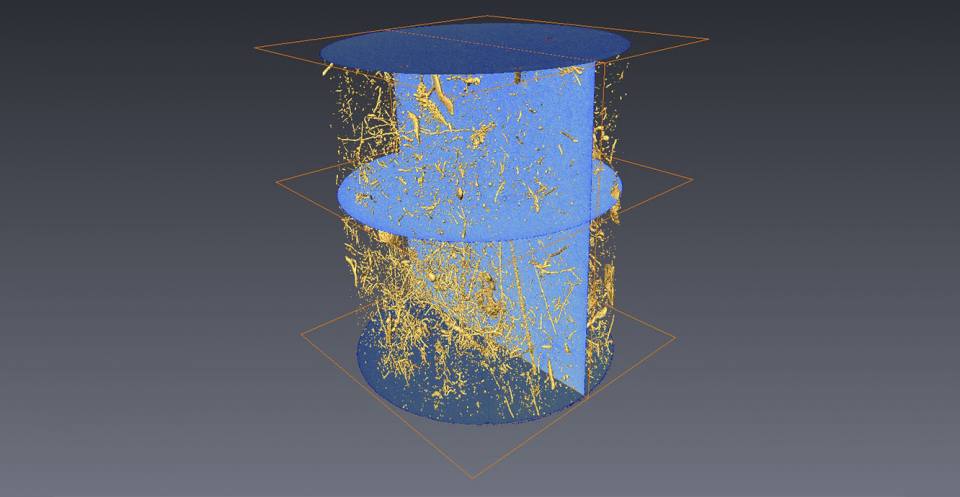 Xray CT of microstructure in clay rocks