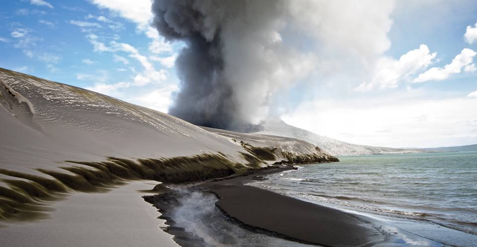 Volcanic ash dunes of Tarvurvur, Papua New Guinea.