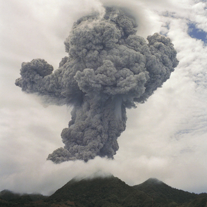 Vulcanian explosion, Montserrat
