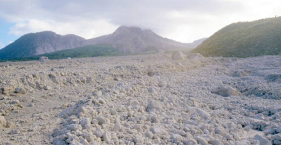 Pumice deposits, pyroclastic flow, Montserrat