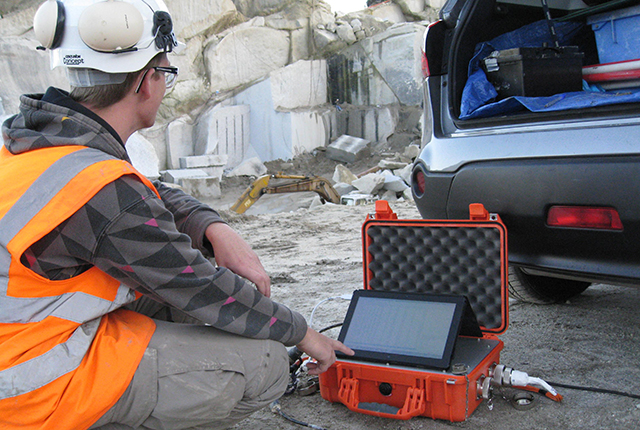 Data collection in a quarry.