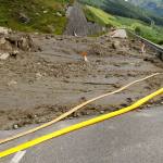 Debris flow landslide on the A83