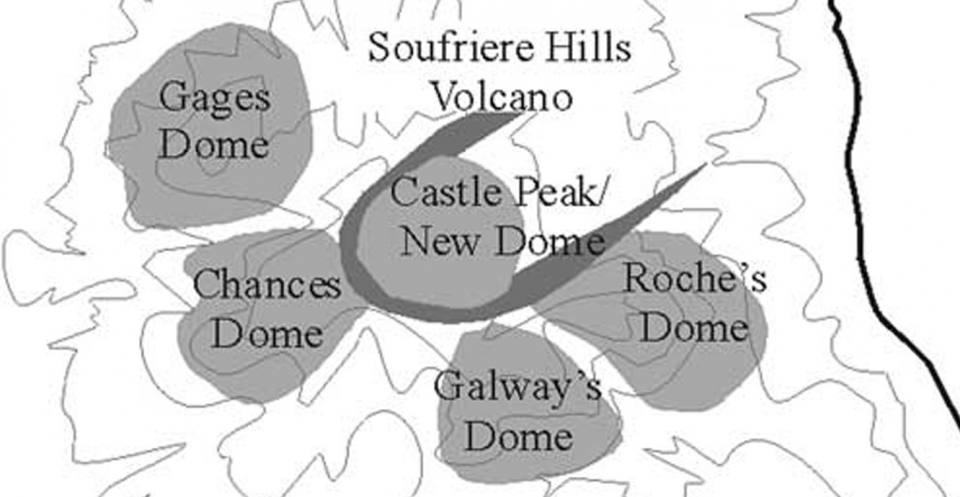 Soufrière Hills old lava domes