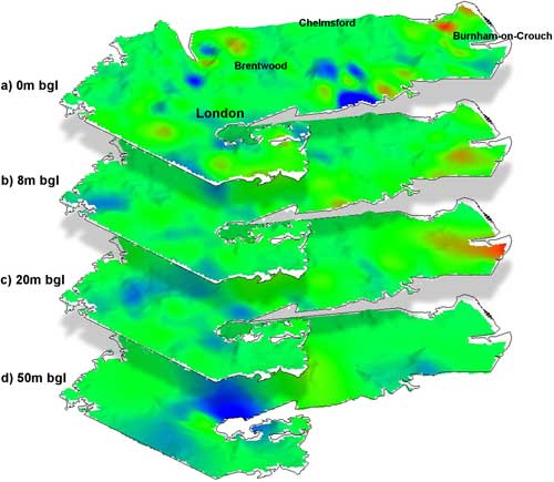 3D volume change potential of the London Clay