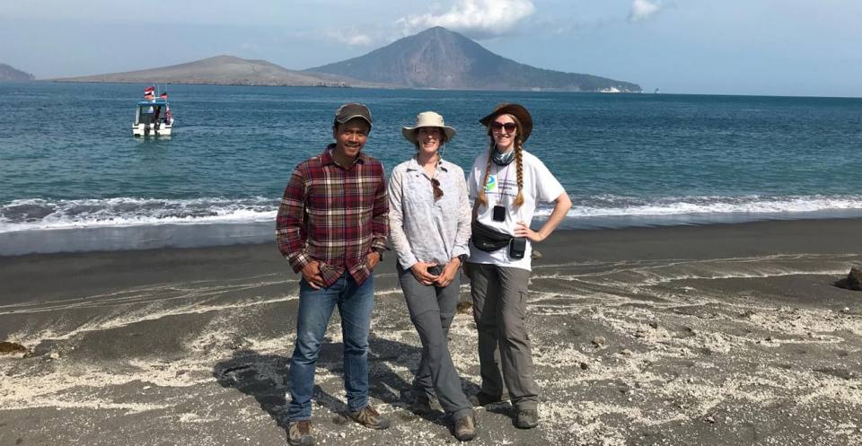 Fieldwork at the Krakatau islands