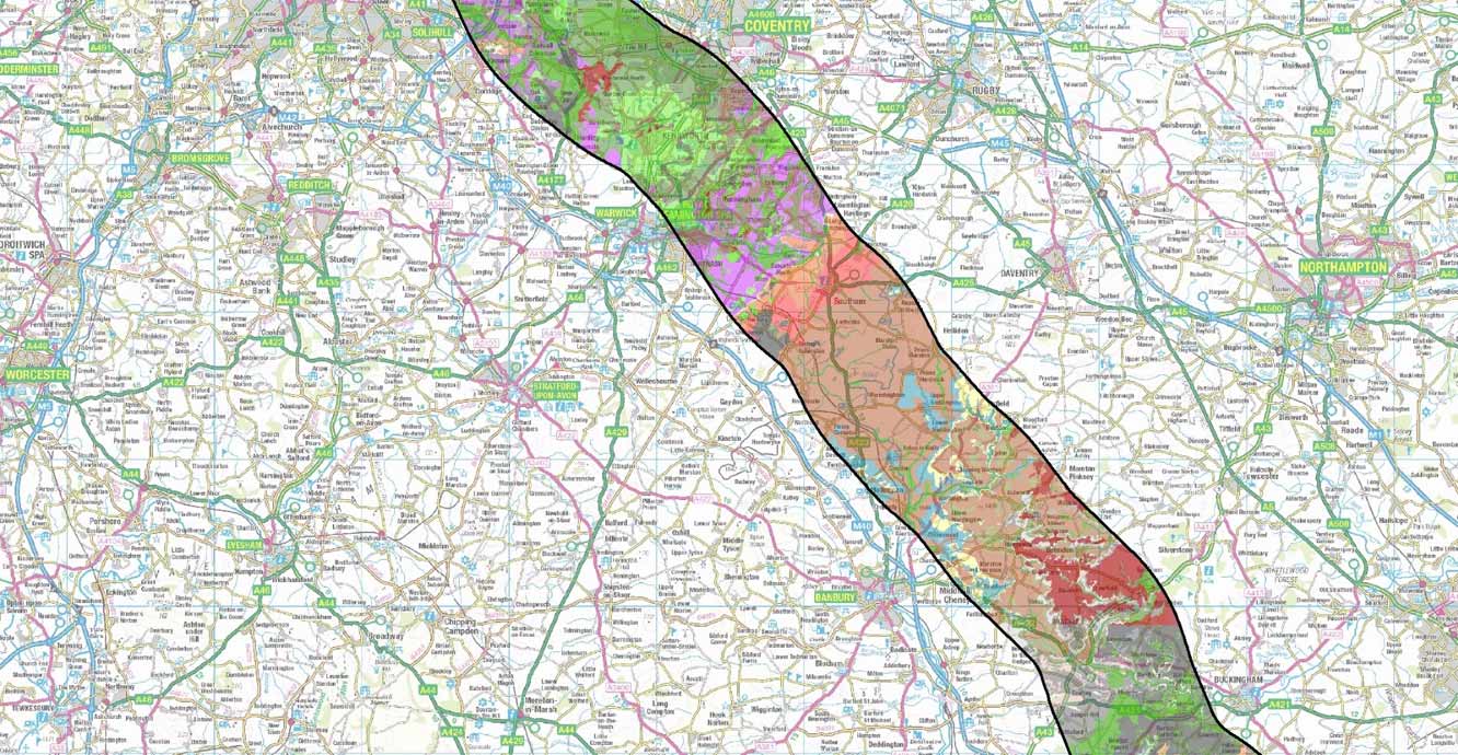 Geochemical domains along part of HS2