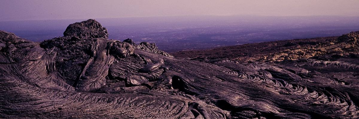 Erta' Ale - Pahoehoe. Texture in 1973 lava, Ethiopia.
