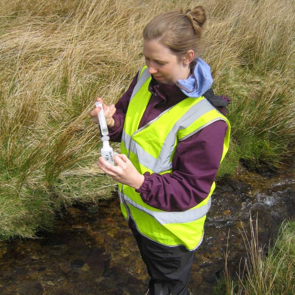 Stream water sampling