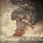 Krakatoa eruption lithograph