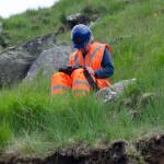 Geologist doing field work
