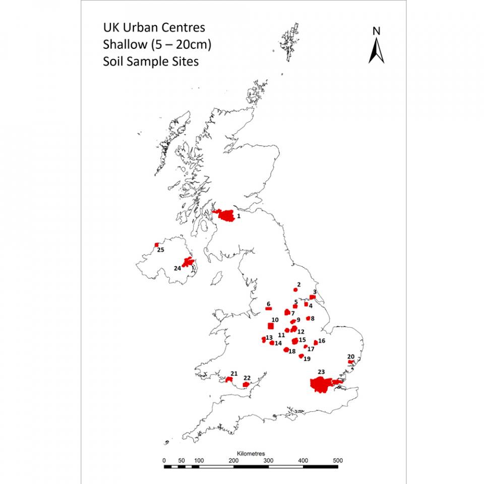 soil sample sites