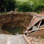 Sinkhole in Ripon, Yorkshire