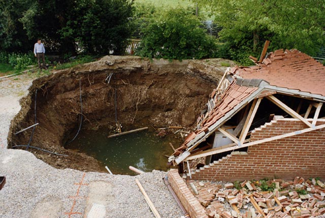 Sinkhole in Ripon, Yorkshire