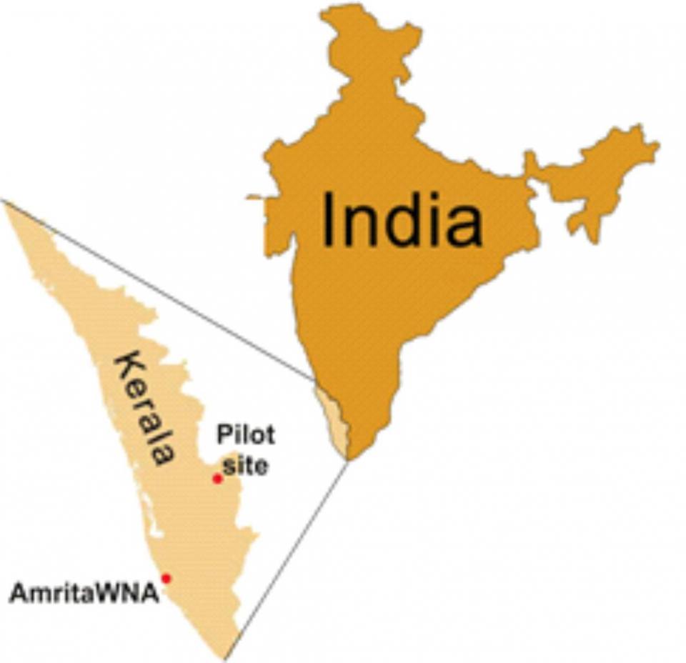 Location map of AmritaWNA site