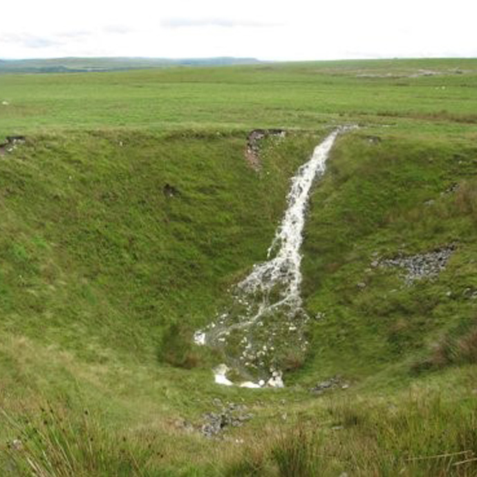 Solution sinkhole, South Wales