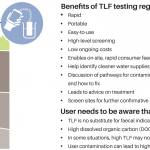 TLF testing offers a rapid, portable, easy-to-use method of undertaking high-level screening of water supplies and identifying higher risk sites for further investigation.