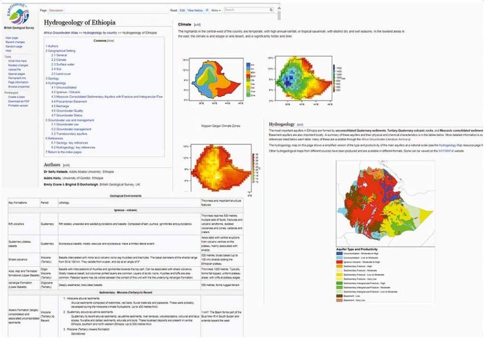 Hydrogeology of Ethiopia pages in the Africa Groundwater Atlas.