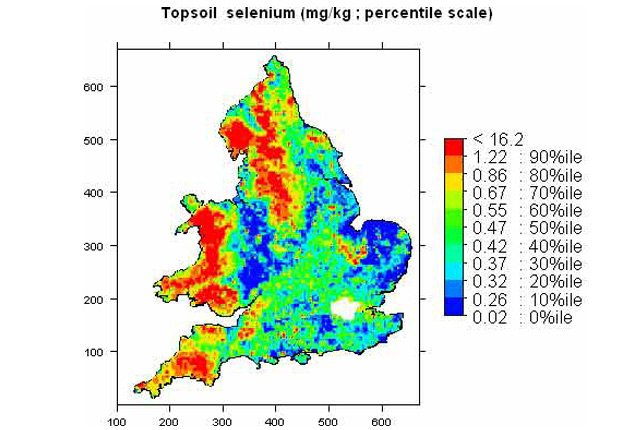 Selenium topsoil
