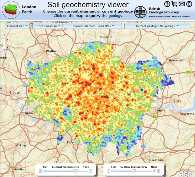 London Earth map viewer