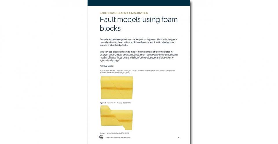 You can use pieces of foam to model the movement of tectonic plates in different kinds of faults and boundaries.