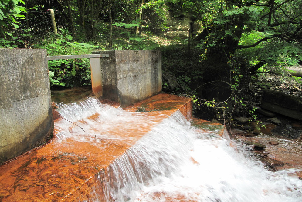 Mine water drainage from an abandoned colliery in south Wales, UK