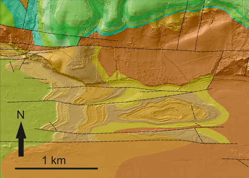A geological map of the on and offshore area around Ringstead