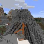Volcano model built in Minecraft