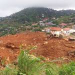 Debris from the landslide included huge boulders.