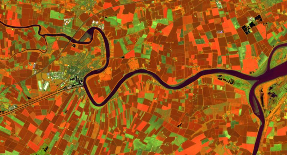 Terrain analysis created from Sentinel image