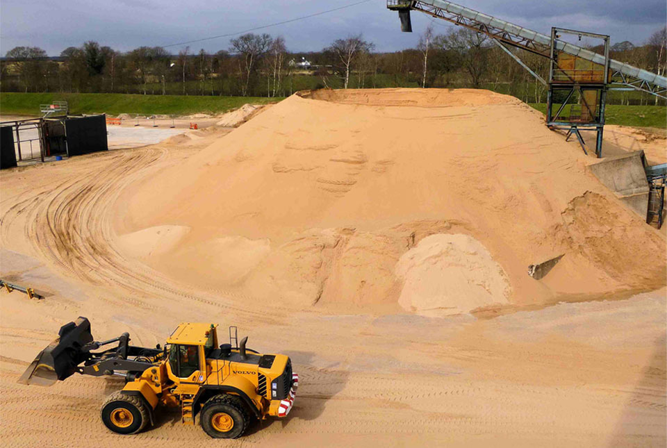 Digger in a quarry