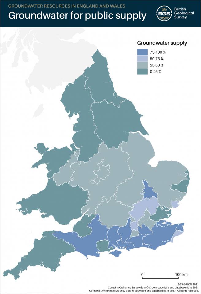 Groundwater for public supply in England and Wales