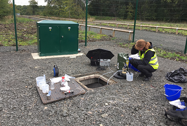 Taking samples from the observatory