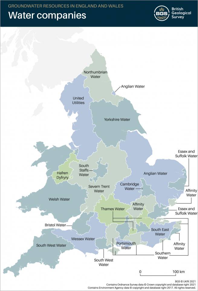 Water companies in England and Wales