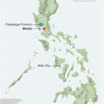 A map of the Philippines showing the locations of Pampagna Province and Iloilo City