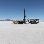 Sonic core drilling in the Olaroz Salar, Argentina.