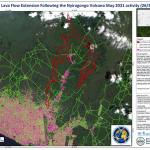 Figure 2 - Preliminary Lava Flow Extension Following the Nyiragongo Volcano eruption as communicated by BGS to the Disaster Charter on the 26th of May 2020.