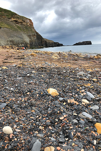 A pebbly beach, perfect for pebble spotting. Source: BGS © UKRI.
