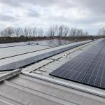 solar panel array at BGS Core Store