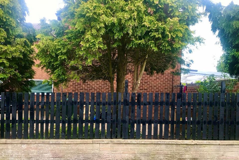 Upcycled garden fence