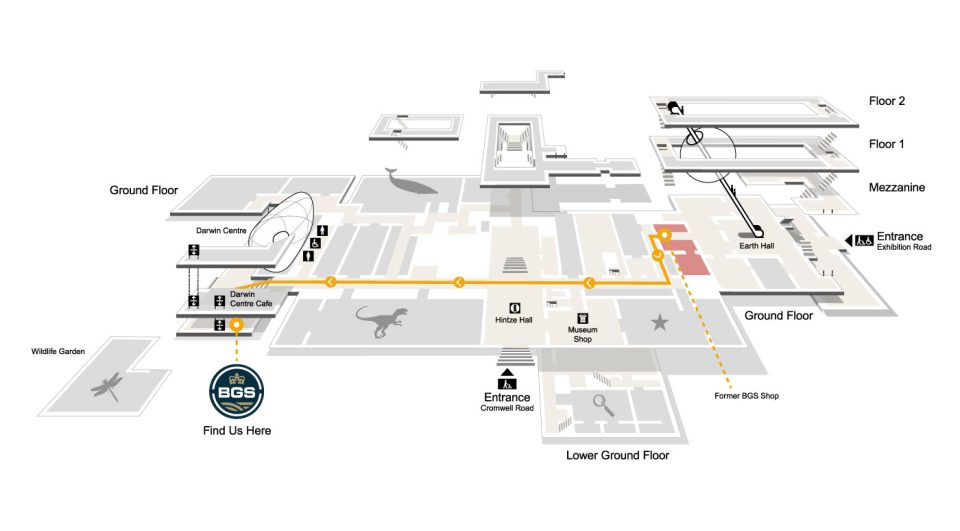 Location of BGS within the Natural History Museum