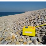 Figure 8: Tromino surveying on Chesil Beach, Dorset