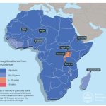 Map of Africa showing drought resilience through groundwater