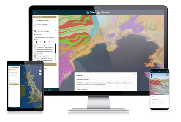BGS Geology Viewer available via browser available devices