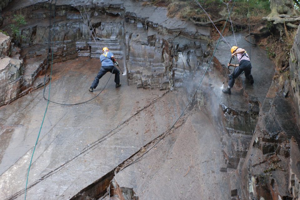 Geologists at work in Charnwood Forest